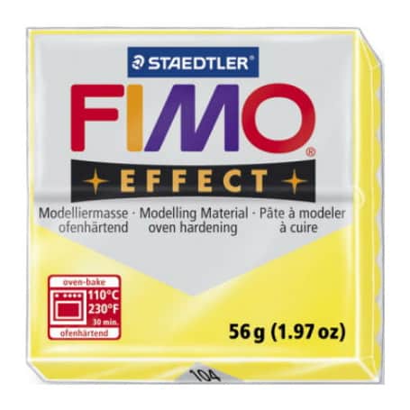 Fimo effect 56g Amarillo translúcido Nº104