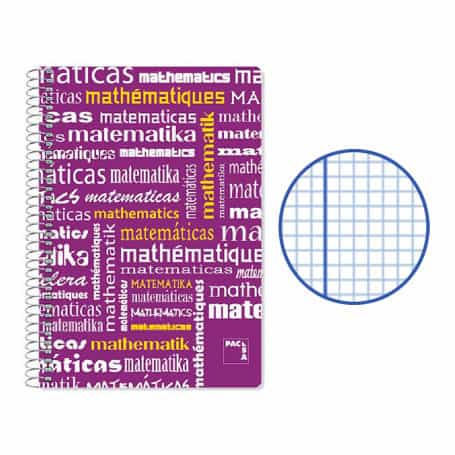 Cuaderno Folio Cuadriculado Matemáticas