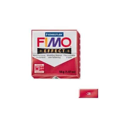 Fimo effect 56g Rojo Rubí metálico Nº28