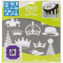 Plantilla Stencil 30,5x 30,5 cms Coronas/gorros