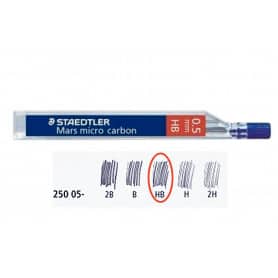 Tubo 12 Minas Staedtler Mars Micro 0,5 mm HB