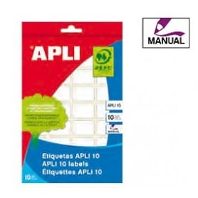 Etiquetas manuales Apli 1638 Medidas 13 x 50 mm