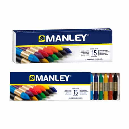 Caja 15 colores cera Manley