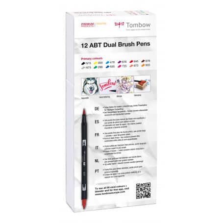 Dual Brush Rotuladores Pack 12 Colores Primarios Tombow