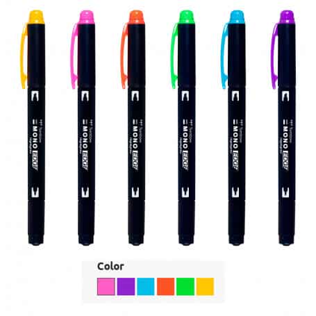 Rotulador Fluorescente Doble Punta Mono Edge Tombow