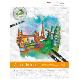 Papel Acuarela 24 x 32 cm 300 gr 15 hojas Tombow