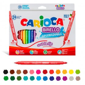 Rotulador SúperLavable Caja 24 colores Birello Carioca