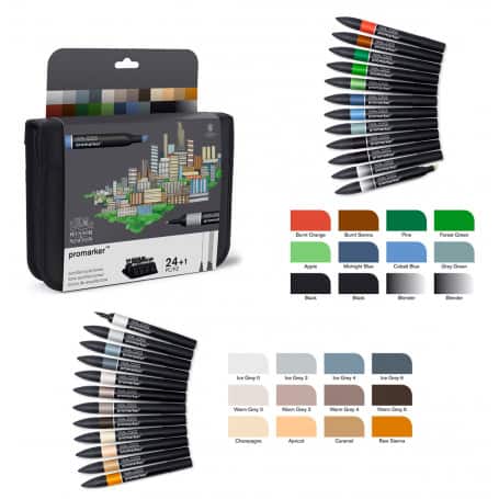 Set Arquitectura Promarker 24 pzas Winsor & Newton