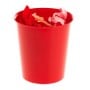 Papelera Compacta Roja