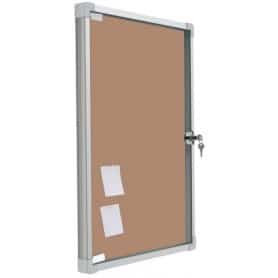 Vitrina de corcho con puerta abatible 70 x 75 cm