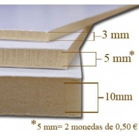 Caja 56 planchas Cartón pluma 3 mm - A4