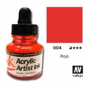 Tinta acrílica Acrylic Artist Ink 004 Rojo