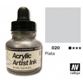 Tinta acrílica Acrylic Artist Ink 020 Plata