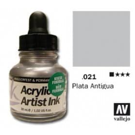 Tinta acrílica Acrylic Artist Ink 021 Plata Vieja