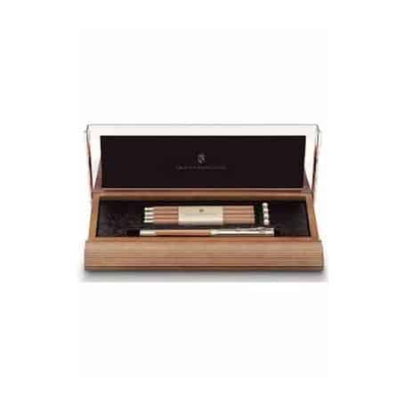 Estuche madera marrón lápices selectos bolsillo Graf Von Faber-Castell