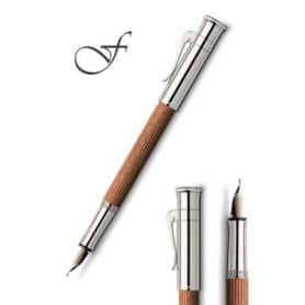 Estilográfica Graf Von Faber-Castell pernambuco Trazo F platino