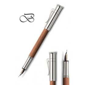 Estilográfica Graf Von Faber-Castell pernambuco Trazo B Acabado en platino