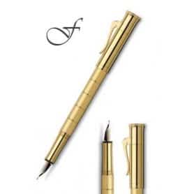 Estilográfica Graf Von Faber-Castell Anello Trazo F bañada en oro