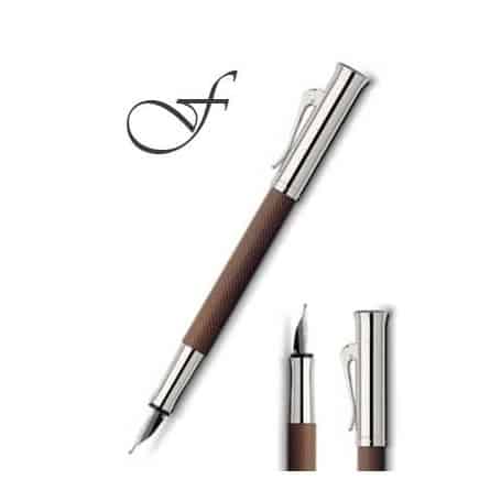 Estilográfica Graf Von Faber-Castell Guilloche Coñac trazo F