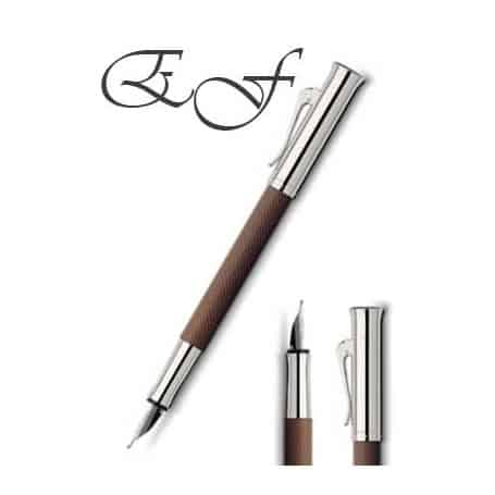 Estilográfica Graf Von Faber-Castell Guilloche Coñac trazo EF