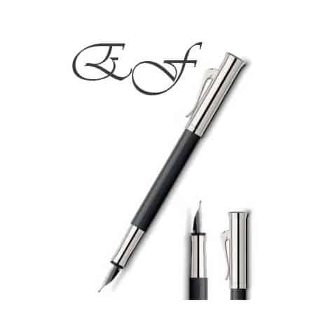 Estilográfica Graf Von Faber-Castell Guilloche Negro trazo EF