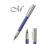 Estilográfica Graf Von Faber-Castell Guilloche Azul indigo trazo M