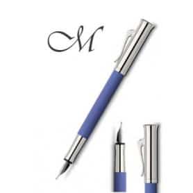 Estilográfica Graf Von Faber-Castell Guilloche Azul indigo trazo M