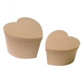 Set de 2 Cajas corazón Décopatch