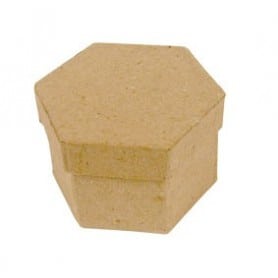 Mini Caja hexagonal Décopatch