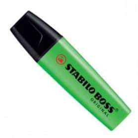 Rotulador fluorescente Stabilo Boss verde